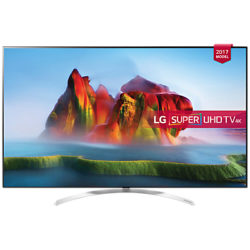 LG 65SJ850V LED HDR Super UHD 4K Ultra HD Smart TV, 65 with Freeview Play, Ultra Slim Design & Harman / Kardon Soundbar Stand, Silver